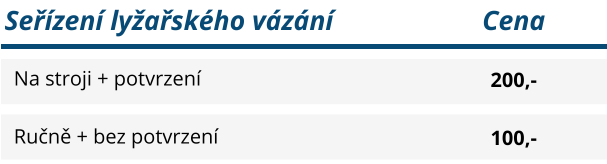 Seřízení lyžařského vázání